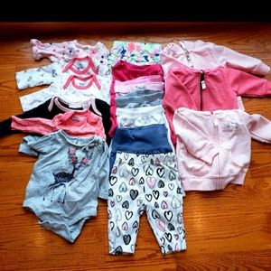 0-3 and 3 Month Girl's Assorted Clothing
